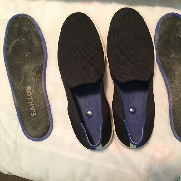 Rothy's Womens Size 7.5 Black Slip on Comfort Shoe Washable - Picture 6 of 12
